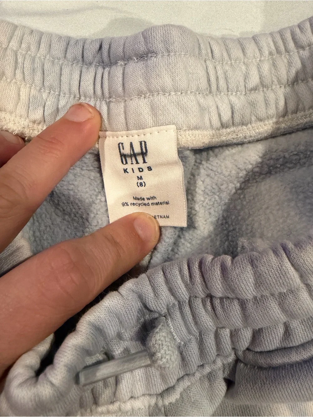 GAP Tie-Dye Joggers in Light Purple & Cream